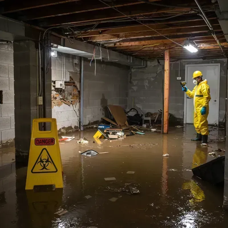 Flooded Basement Electrical Hazard in Arapaho, OK Property